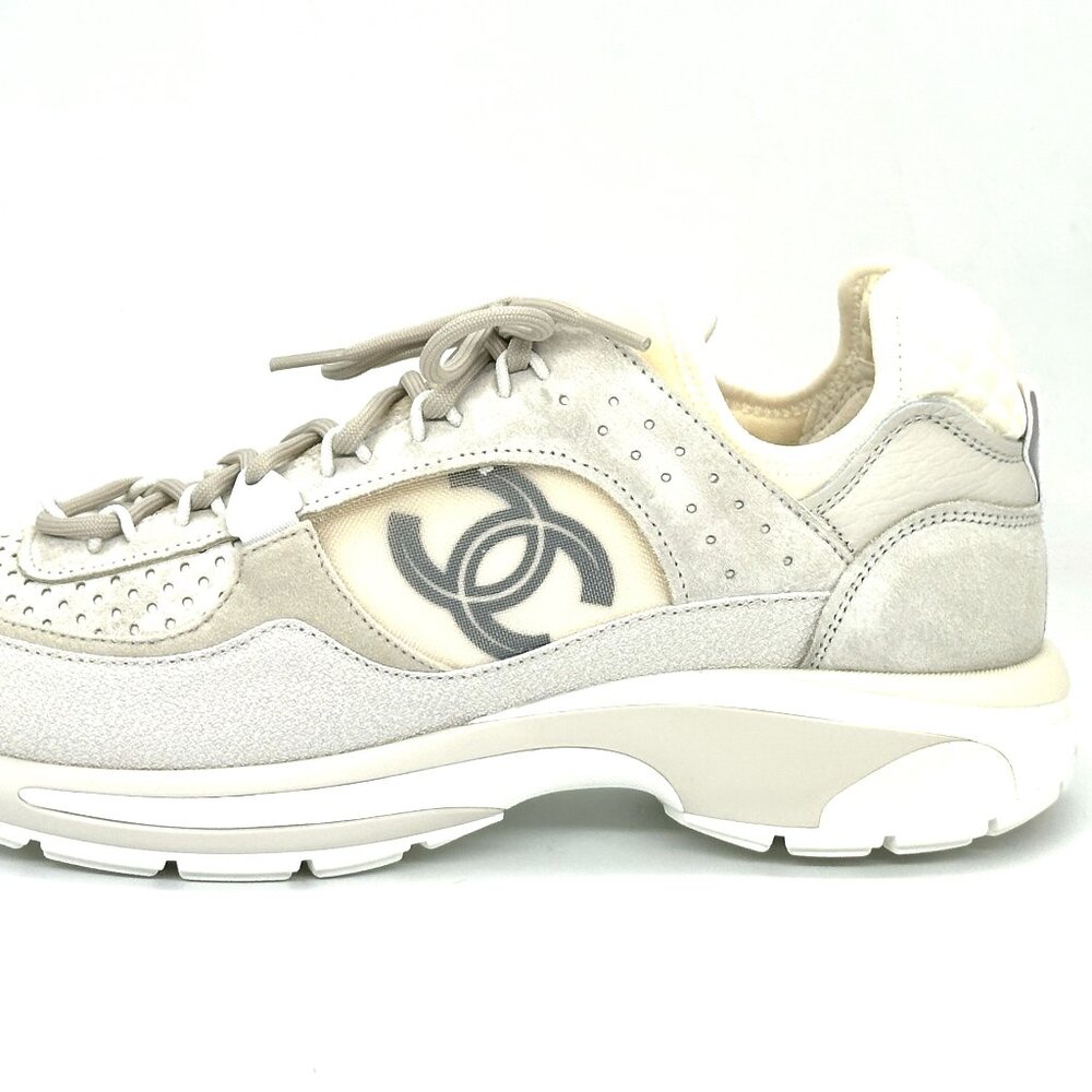 CHANEL 23S 2023 Suede Fabric Mesh CC Sport Sneakers Kicks Shoes Trainers - Picture 3 of 15